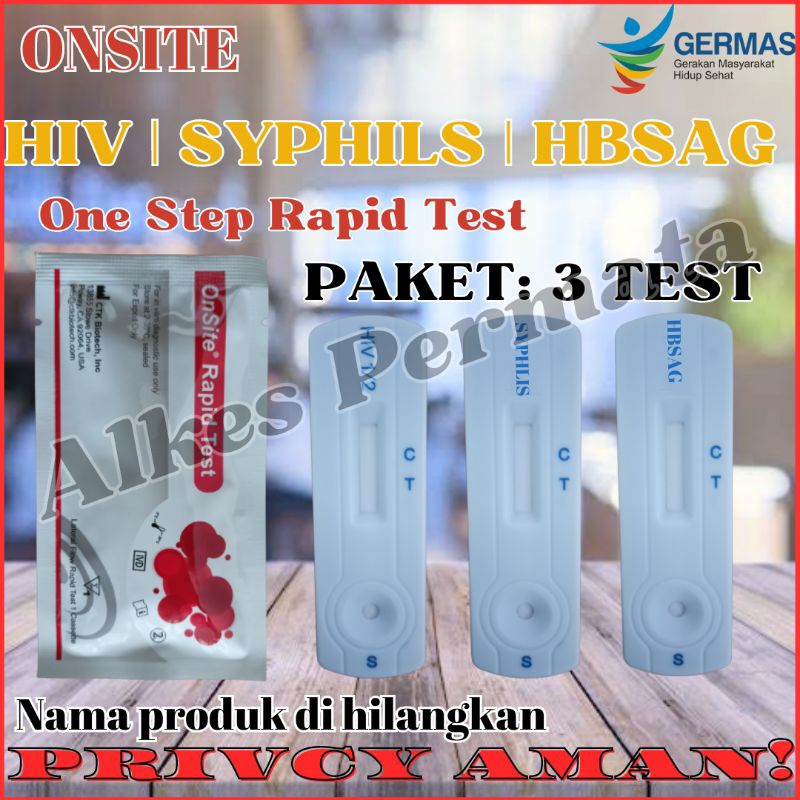 Jual Paket HIV Syphilis Dan HBsAg 3 Test Pemeriksaan Akurat Mandiri