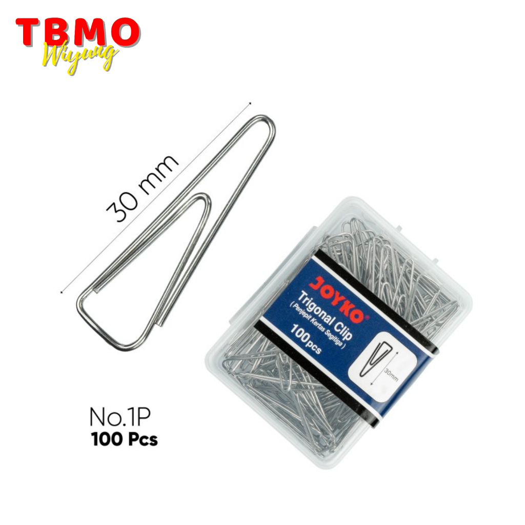 Jual TBMO Trigonal Clip Klip Penjepit Kertas Segitiga Joyko No 1P