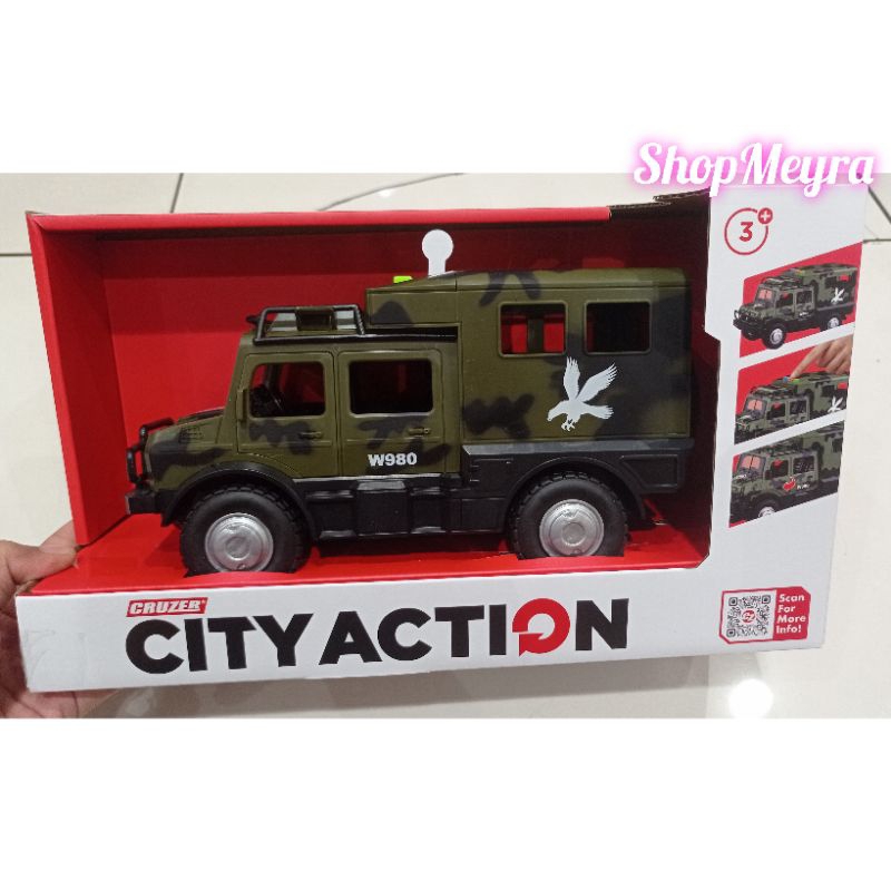 Jual Cruzer City Action Skala 1 16 Army Truck Shopee Indonesia