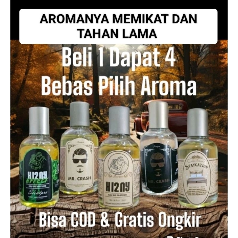 Jual BELI 1 DAPAT 4 PARFUM PRIA PARFUM ORIGINAL PARFUM MR CRASH BLACK