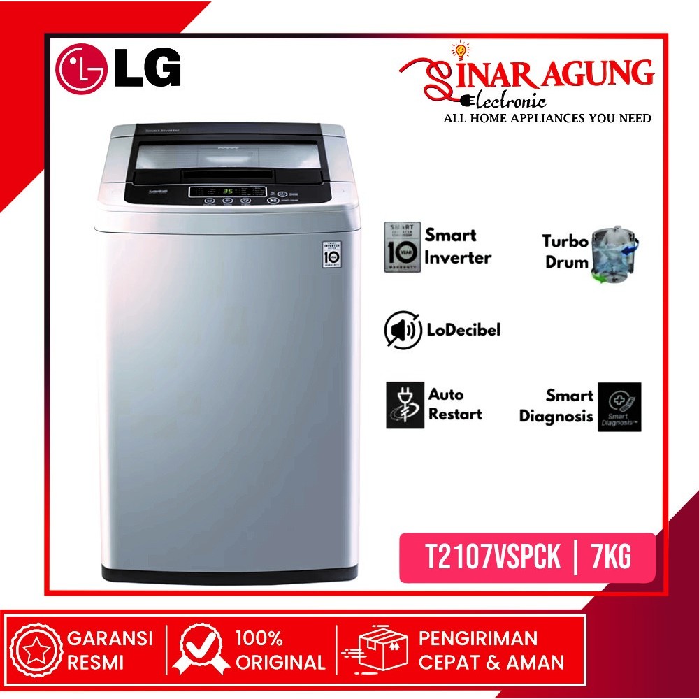 Jual Cod Mesin Cuci Top Loading Lg T Vspck T Vspck Smart