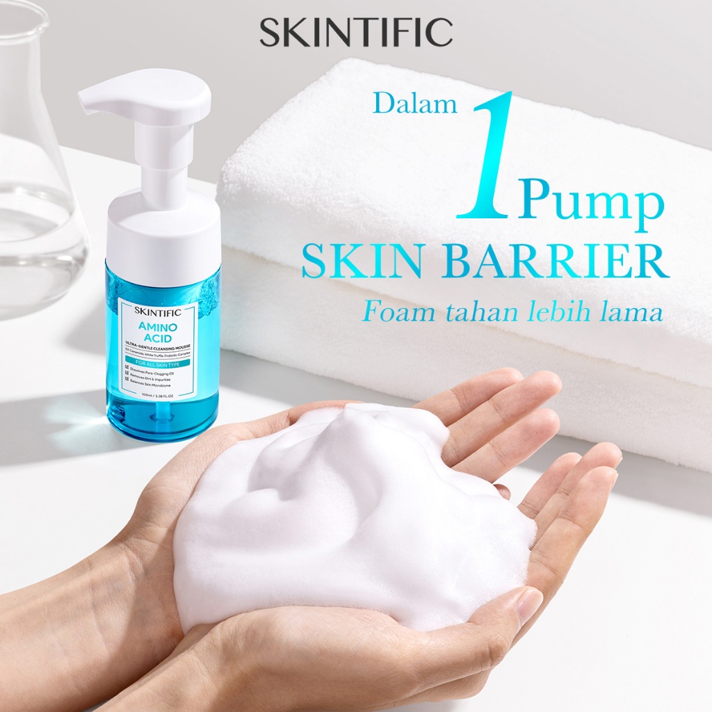 Jual Skintific Amino Acid Ultra Gentle Cleansing Mousse Ml Pembersih