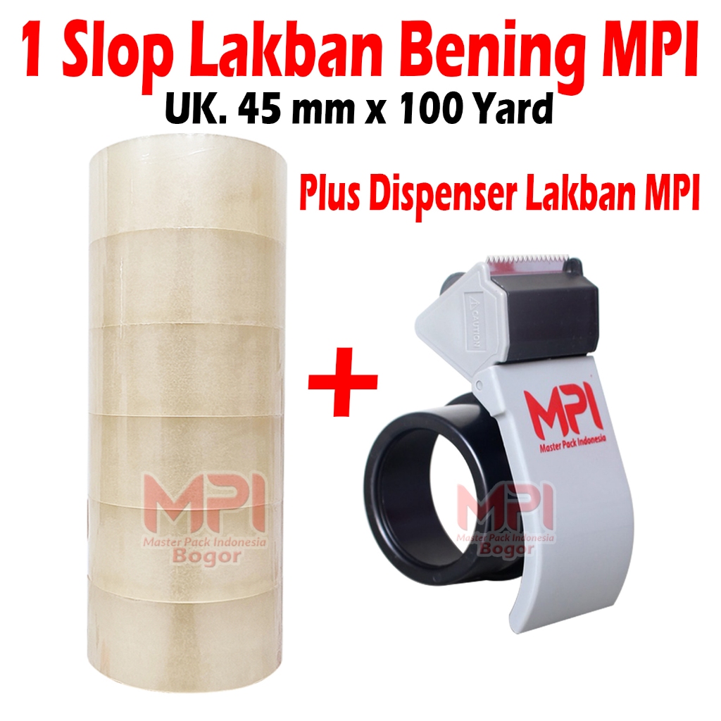 Jual Slop Roll Lakban Bening Mpi Mm X Yard Bc