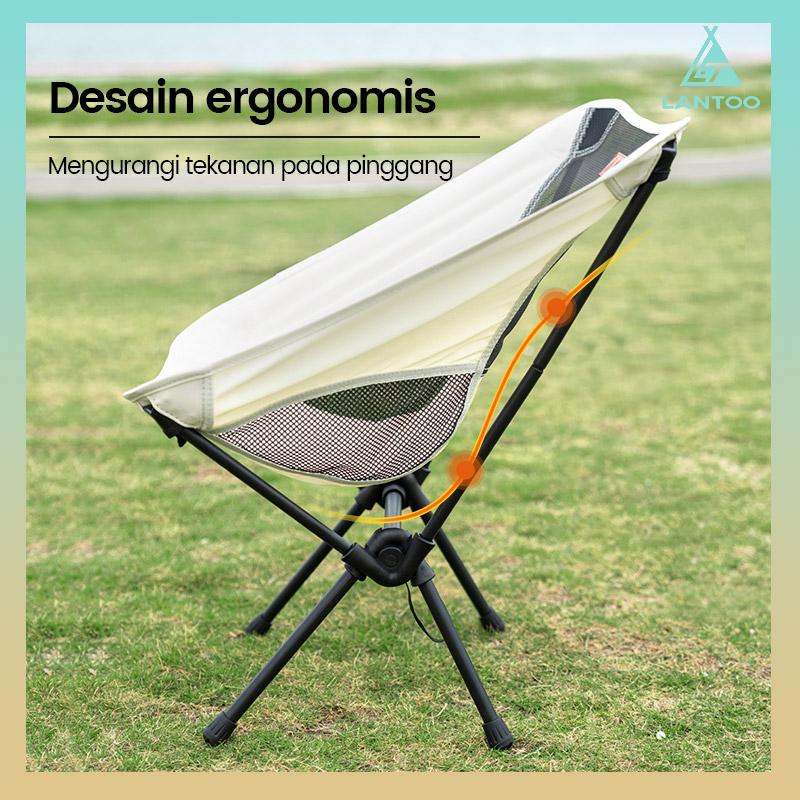 Jual LANTOO Kursi Lipat Bulat Moon Folding Chair Kursi Camping Mancing