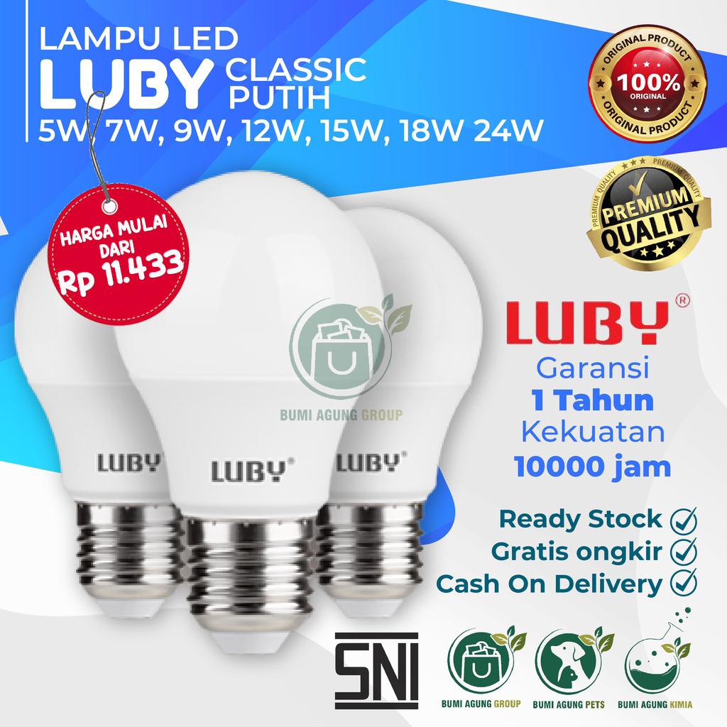 Jual Lampu Led Luby Classic Cahaya Putih W W W W W W W