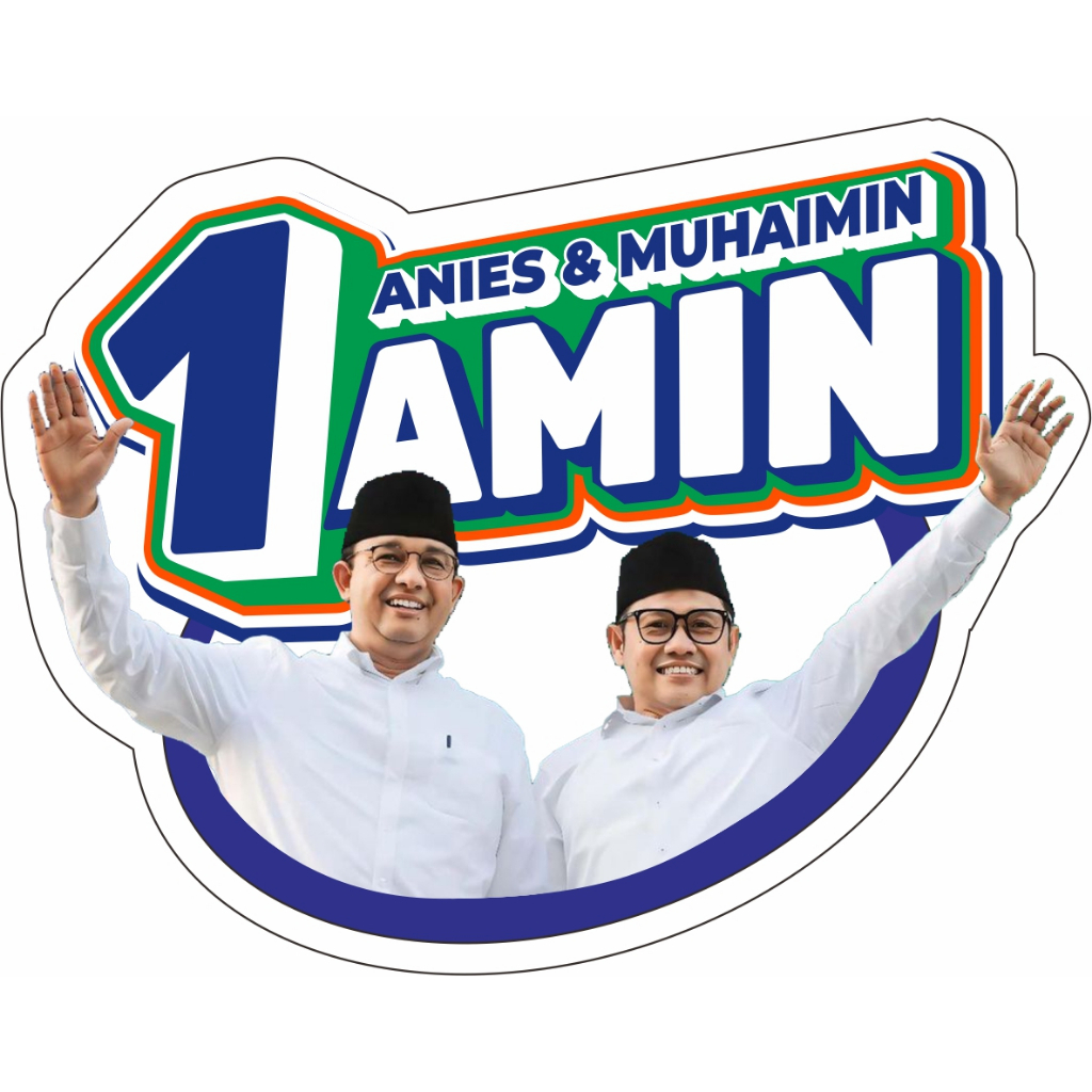 Jual Stiker Vinyl Pilpres Amin Anies Muhaimin Pemilu Cutting