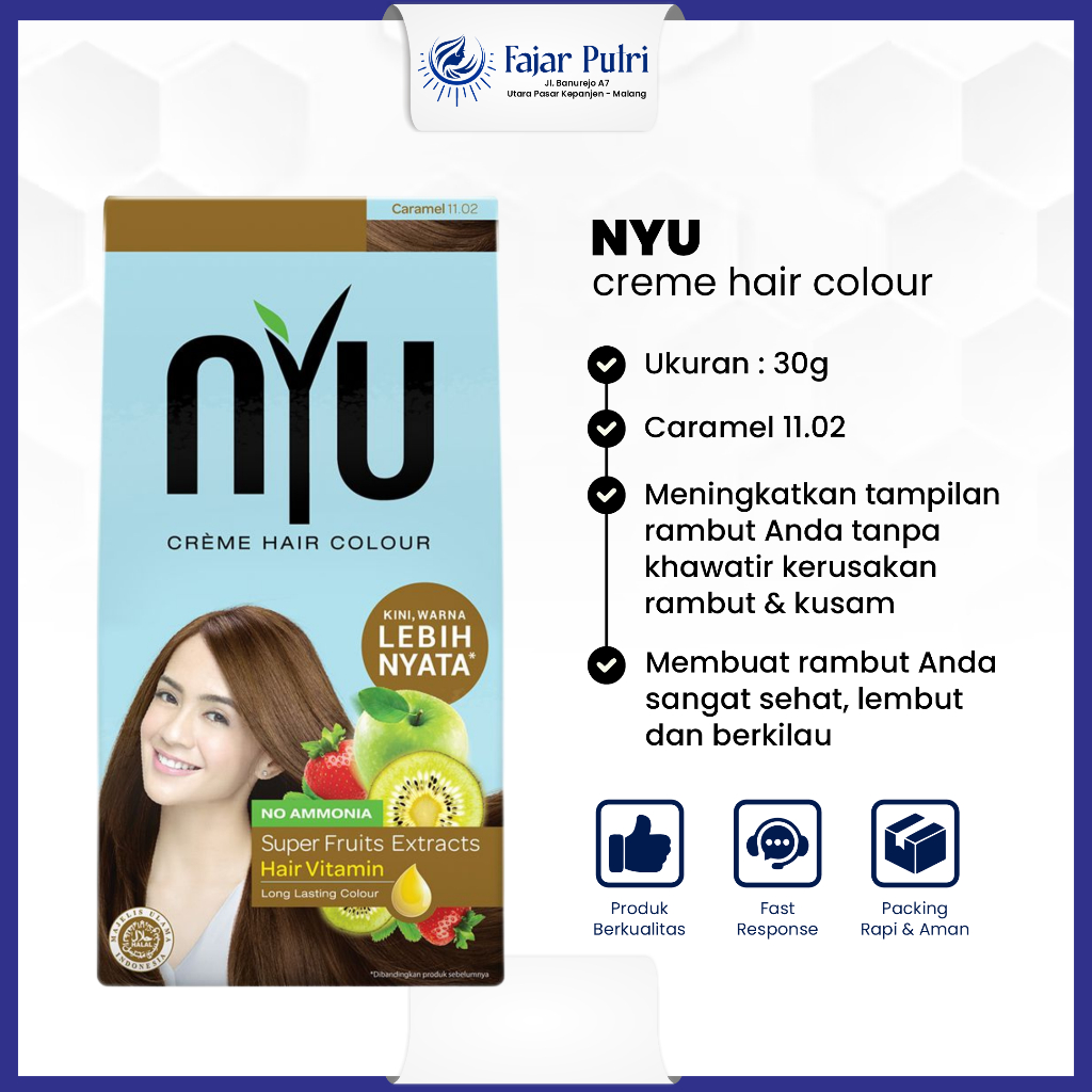 Jual Nyu Creme Hair Colour Caramel Gram Pewarna Cat Rambut