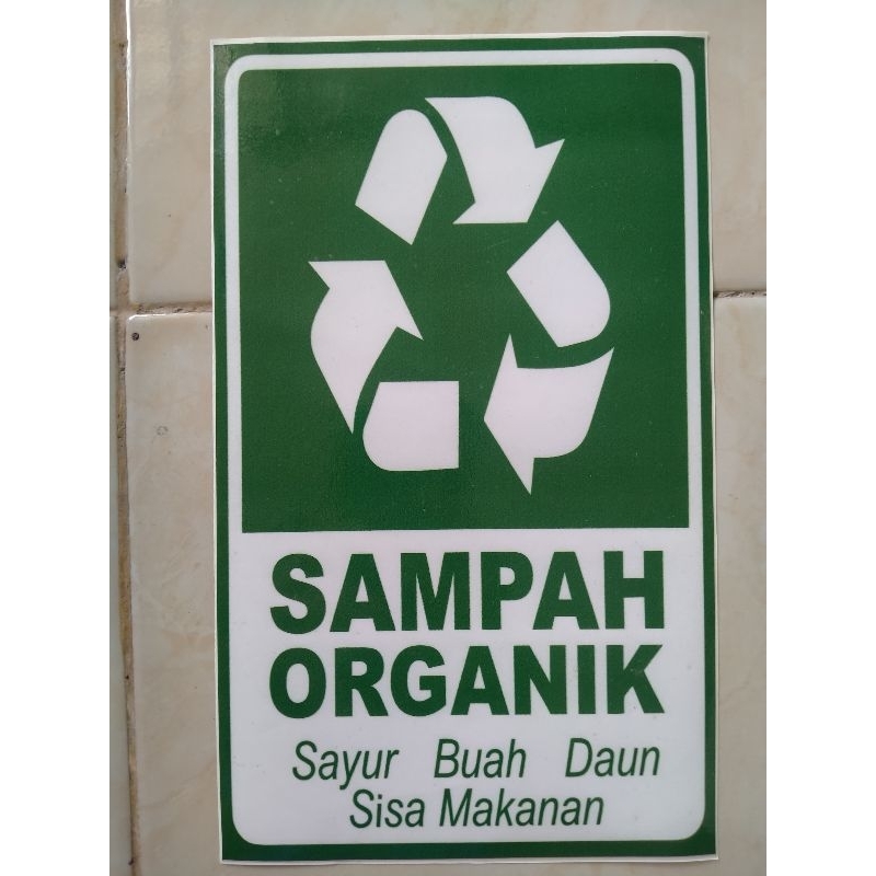 Jual STIKER SAMPAH ORGANIK B3 NON MEDIS NON ORGANIK ANTI GORES Shopee