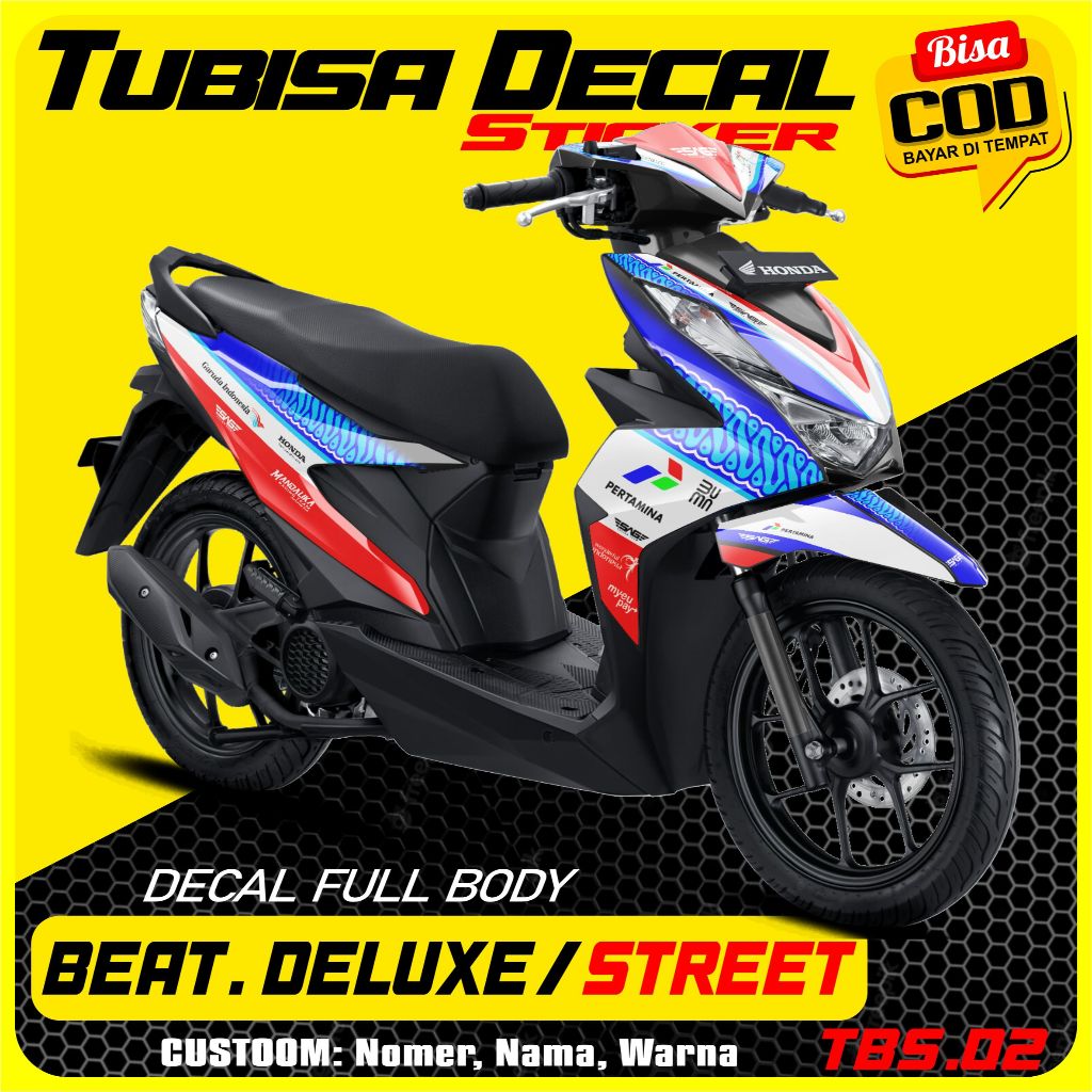 Jual Decal Stiker Striping Full Body BEAT DELUXE STREET Premium