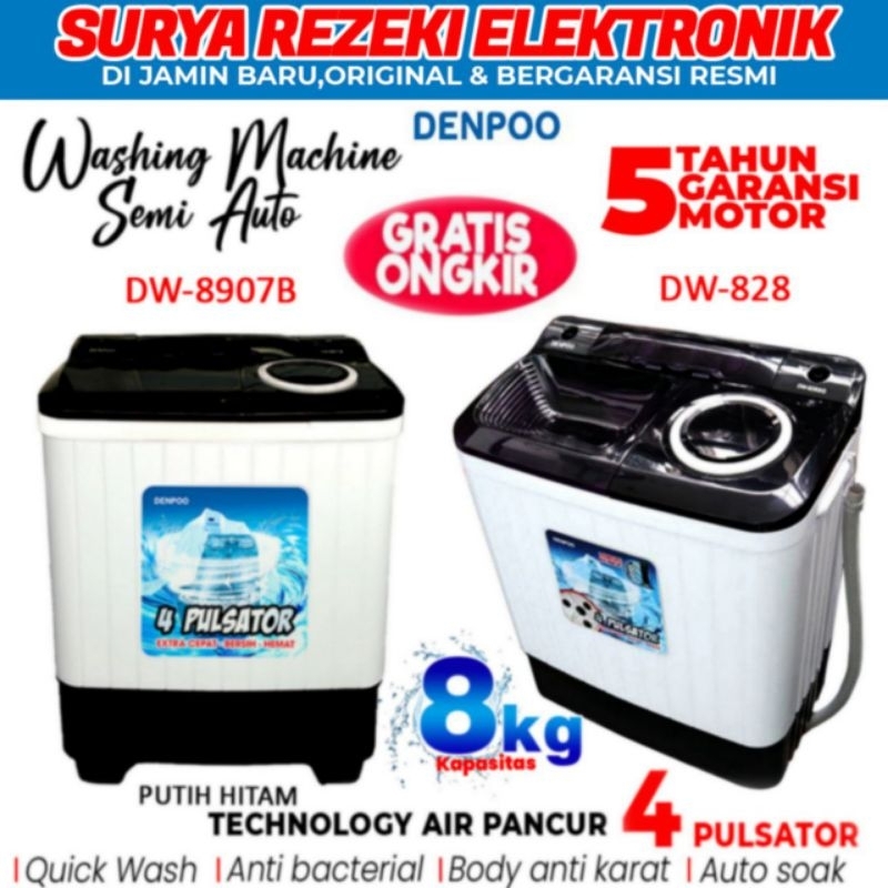 Jual Mesin Cuci Denpoo Sni Tabung Air Pancur Super Hemat Listrik Dw