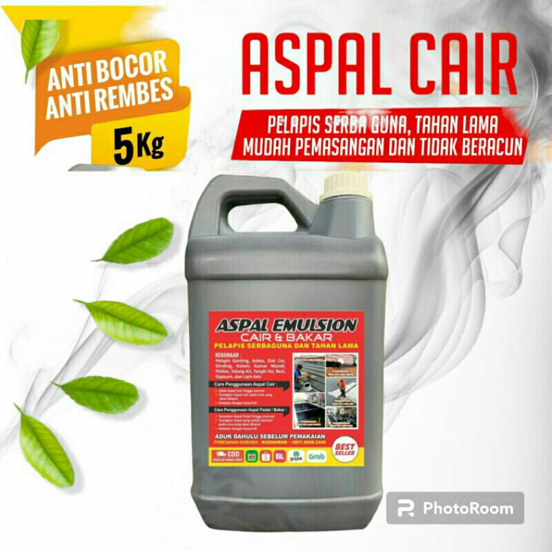 Jual ASPAL CAIR 5 KG Aspal Waterproofing Jalan Cat Pelapis Anti