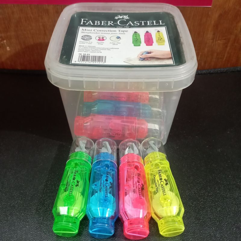 Jual FABER CASTELL MINI CORRECTION TAPE 6m X 5mm Pita Koreksi Pcs