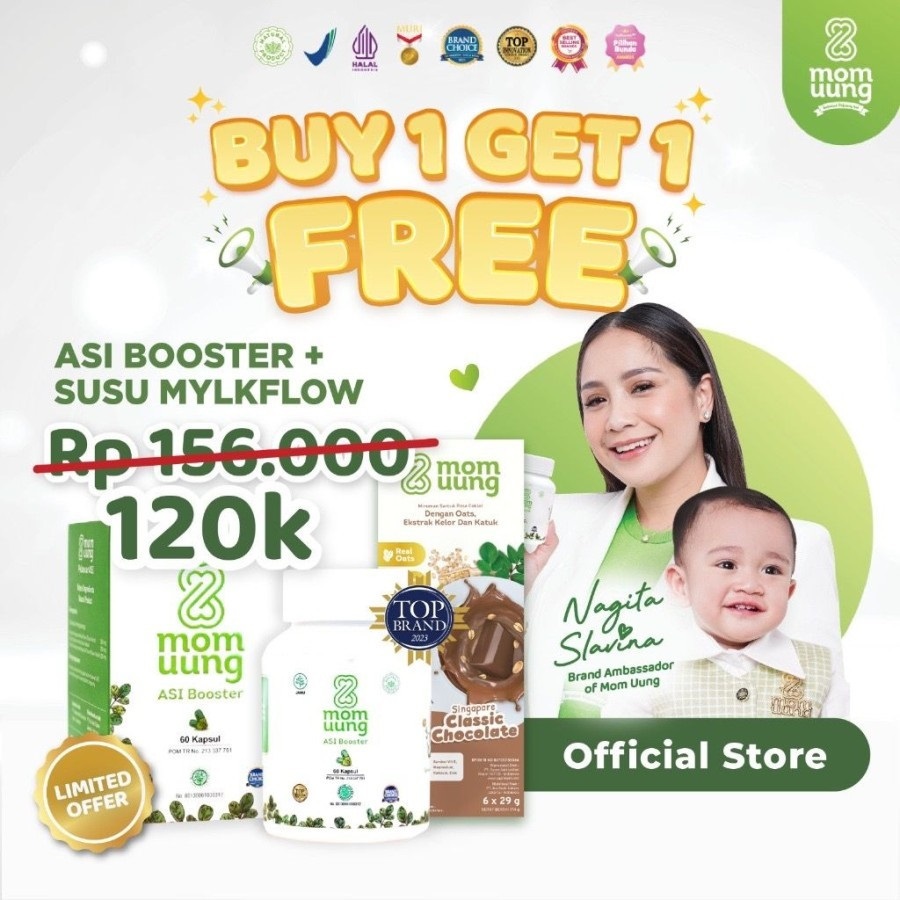 Jual Mom Uung Asi Booster Kapsul Free Susu Mylkflow Pelancar Asi