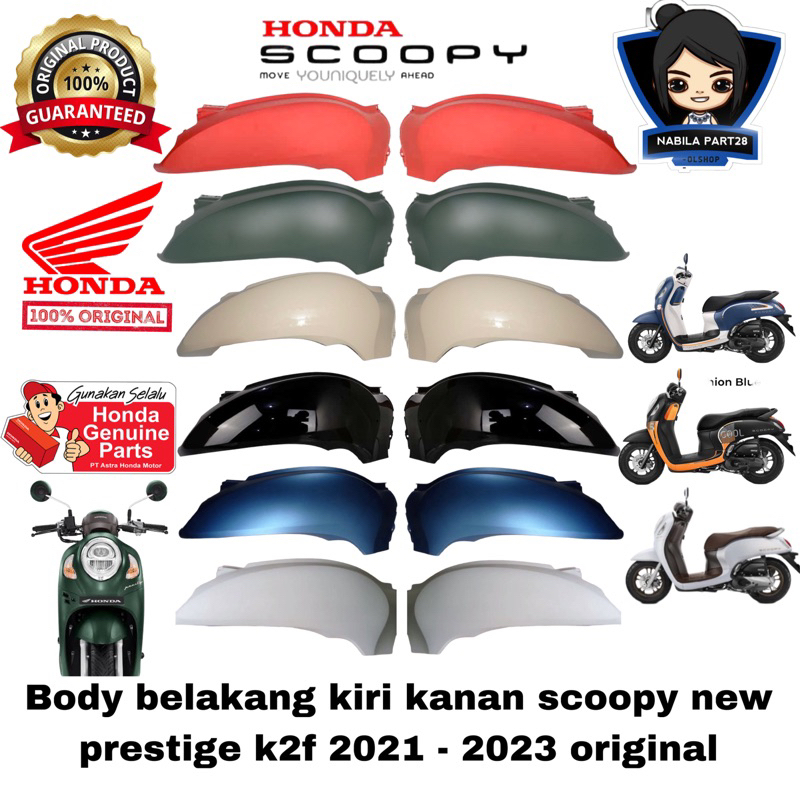 Jual Cover Body Bodi Belakang Samping Kiri Kanan Scoopy New Prestige