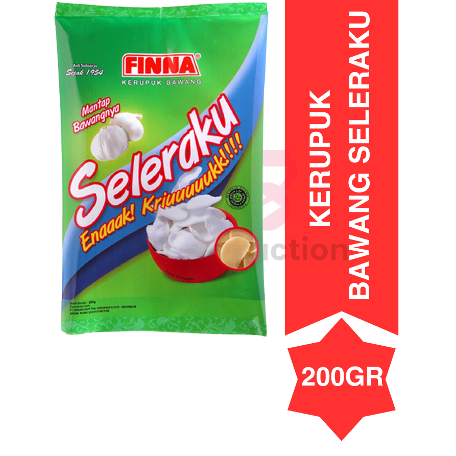 Jual Makanan Ringan Kerupuk Bawang Seleraku Finna 200gr Shopee Indonesia