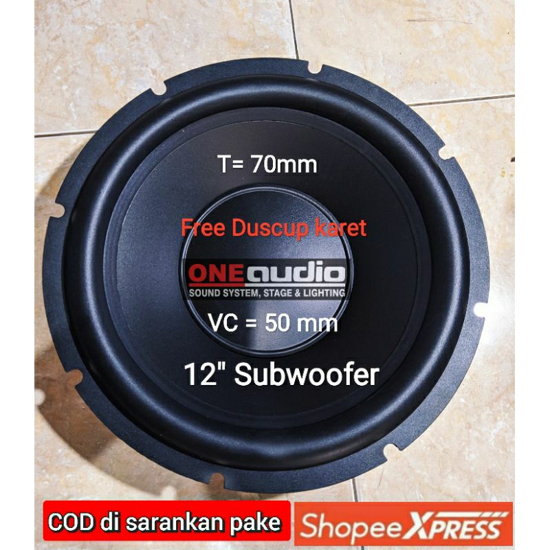 Jual Daun Speaker Subwoofer 12 Inch Free Duscup BACA Deskripsi