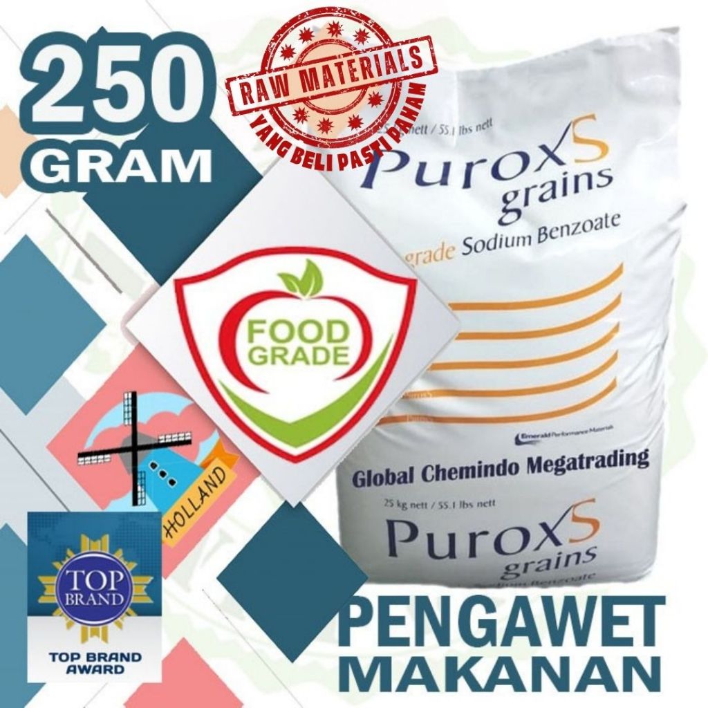 Jual Purox Original Sodium Benzoate 250gram Natrium Benzoat Food Grade