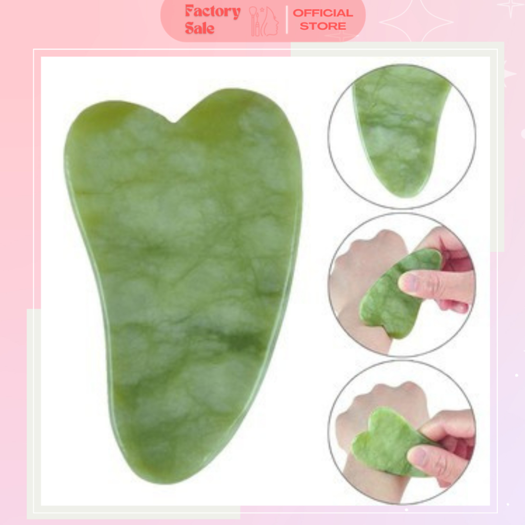 Jual ALAT PIJAT WAJAH GUA SHA TERAPI MUKA BATU JADE GIOK GUASHA ASLI