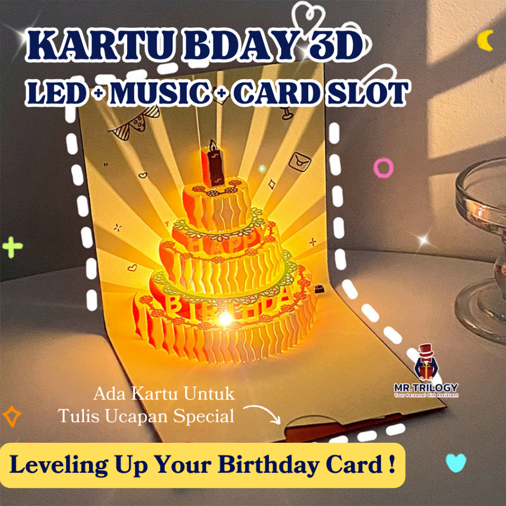 Jual Kartu Ucapan Ulang Tahun D Birthday Greeting Card Party Kado