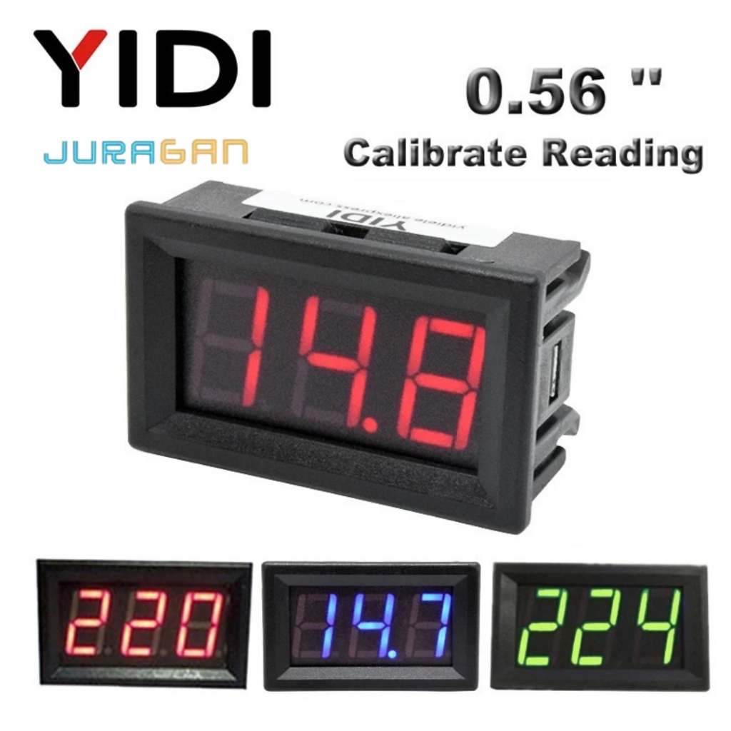 Jual Digital Voltmeter Ac V Inch Led Display Voltage Test