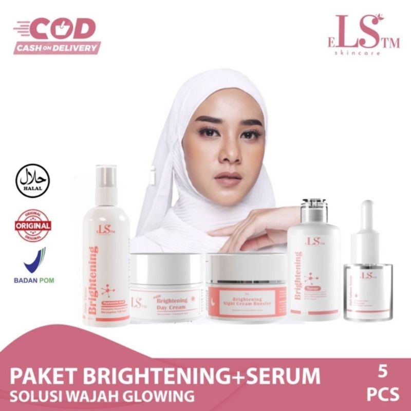 Jual 5 Paket Komplit LS Skincare Paket Brightening Booster Glowing