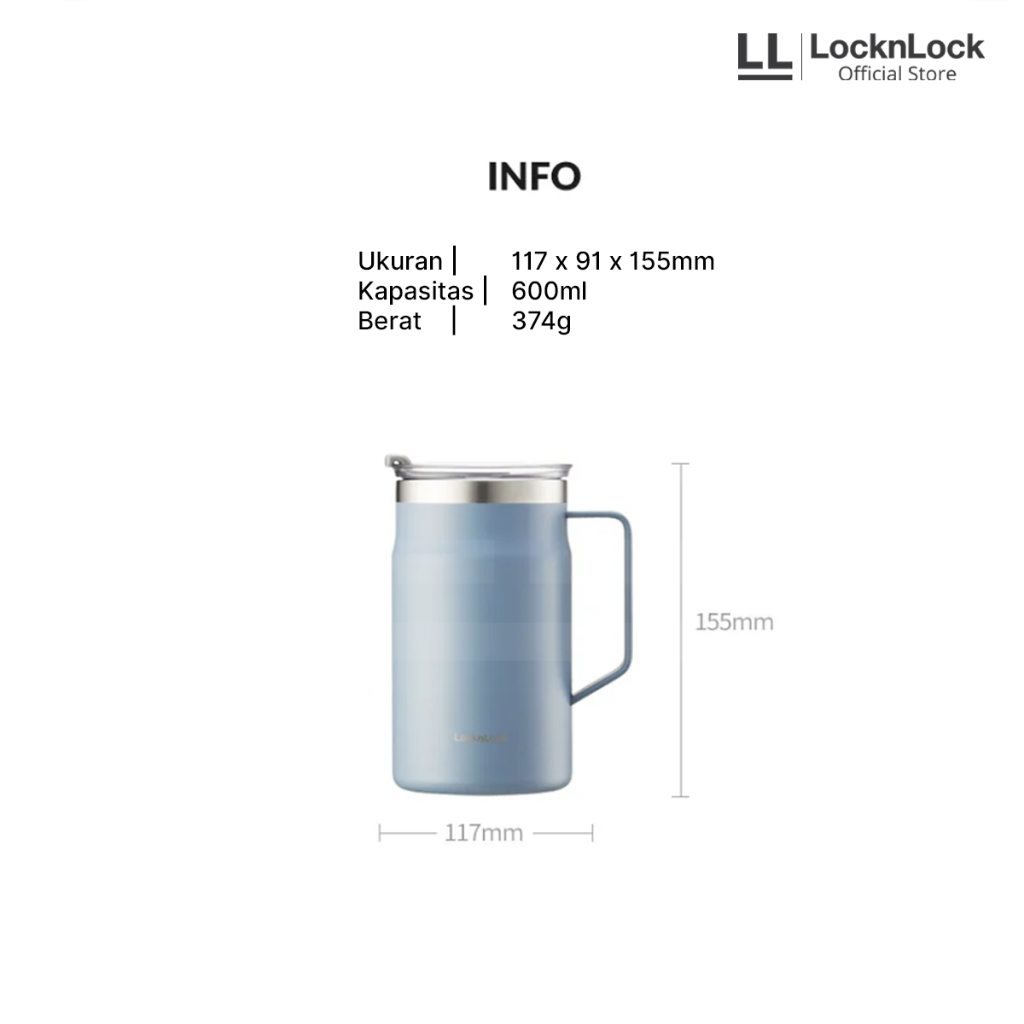 Jual Locknlock Tumbler Metro Mug Ml Lhc Shopee Indonesia