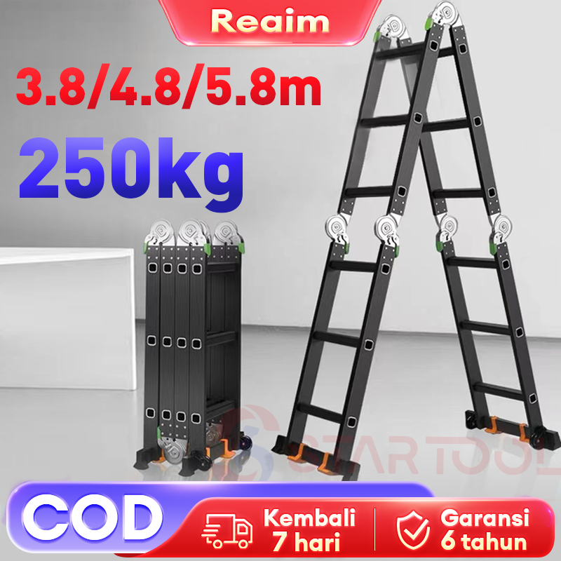 Jual Reaim Tangga Lipat Aluminium Paduan Aluminium Teleskopik Tangga