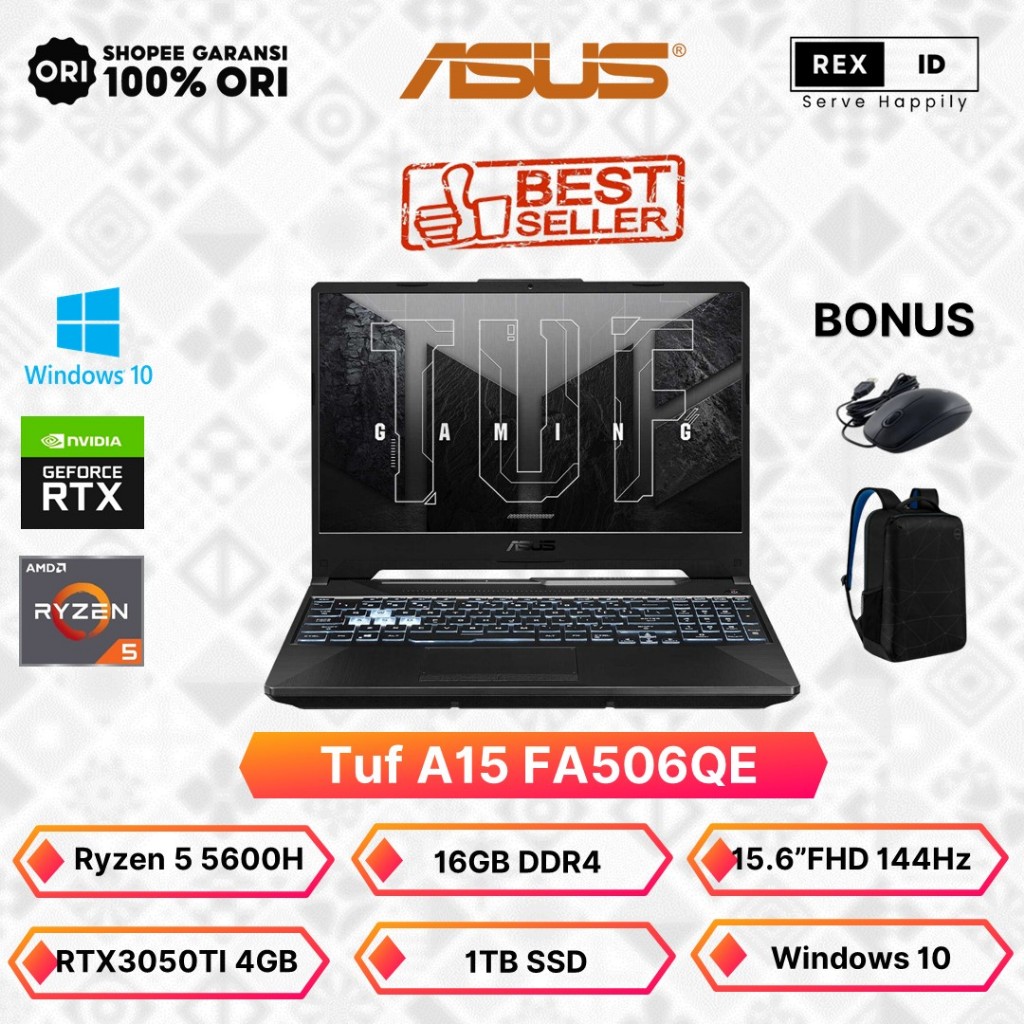 Jual Asus Tuf A Fa Qe Rtx Ti Gb Ryzen H Gb Tb Fhd