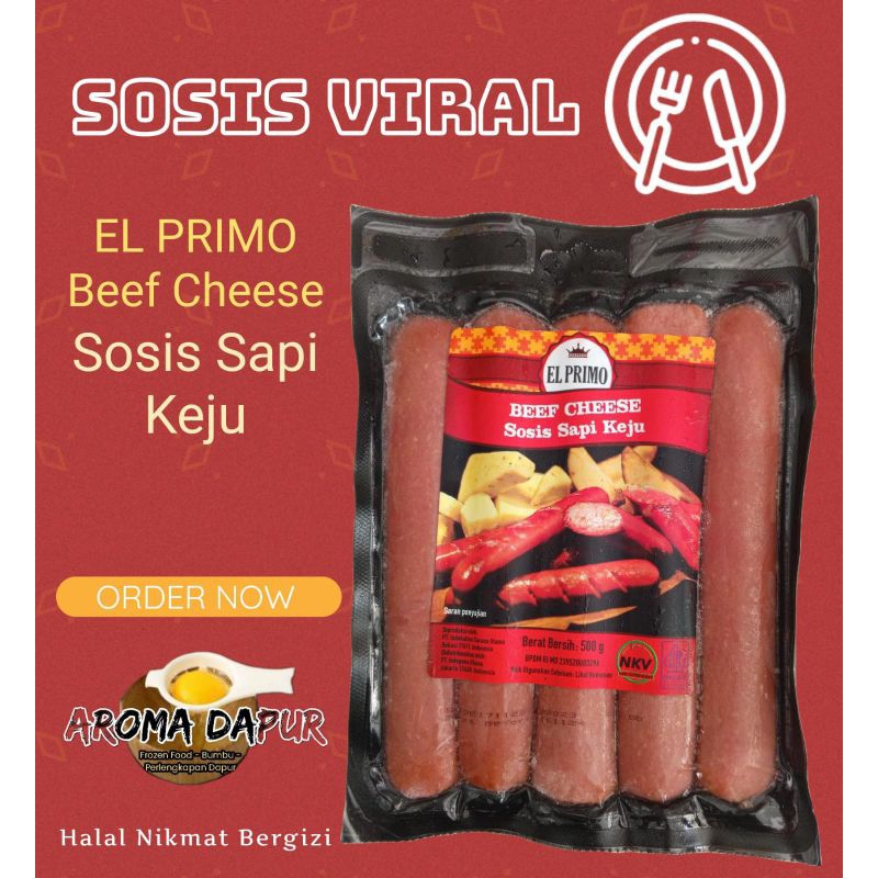 Jual El Primo Beef Cheese Sosis Sapi Keju Elprimo Sosis Keju Gram