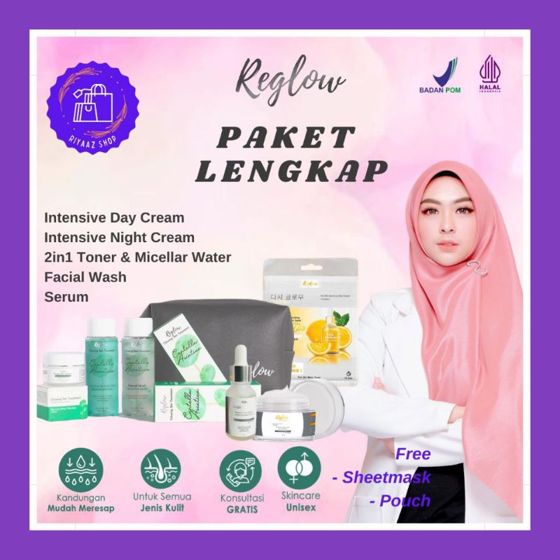 Jual Reglow Paket Lengkap Paket Perawatan Wajah Pemula Berjerawat