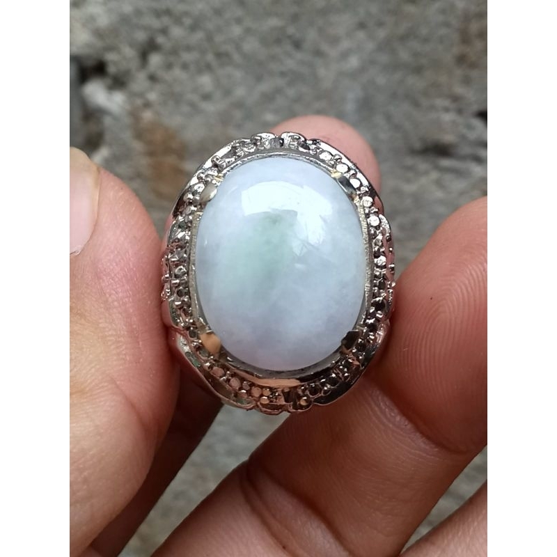 Jual Cincin Giok Burma Lumut Hijau Type A Shopee Indonesia