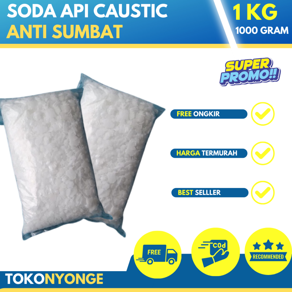 Jual Soda Api Caustic NaOH Pembersih Saluran Pipa Air Toilet WC Solusi