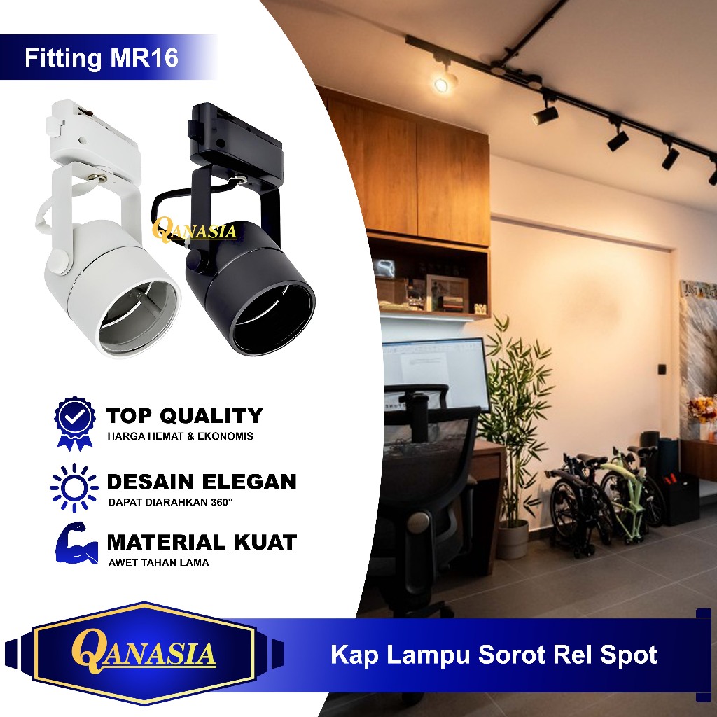 Jual Kap Lampu Sorot Rel Track Spot Light Dan Plafon Tempel Spotlight