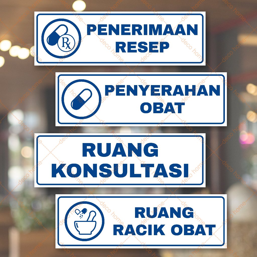 Jual Sticker Apotek Penyerahan Resep Penerimaan Obat Shopee Indonesia