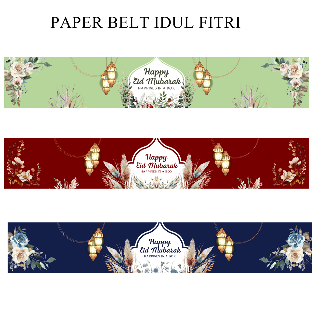 Jual Paper Belt Idul Fitri Lebaran Sabuk Toples Idul Fitri Label