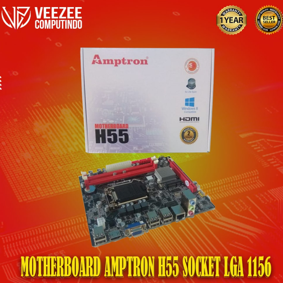 Jual Motherboard Mainboard Mobo Amptron Magix H55 Socket LGA 1156