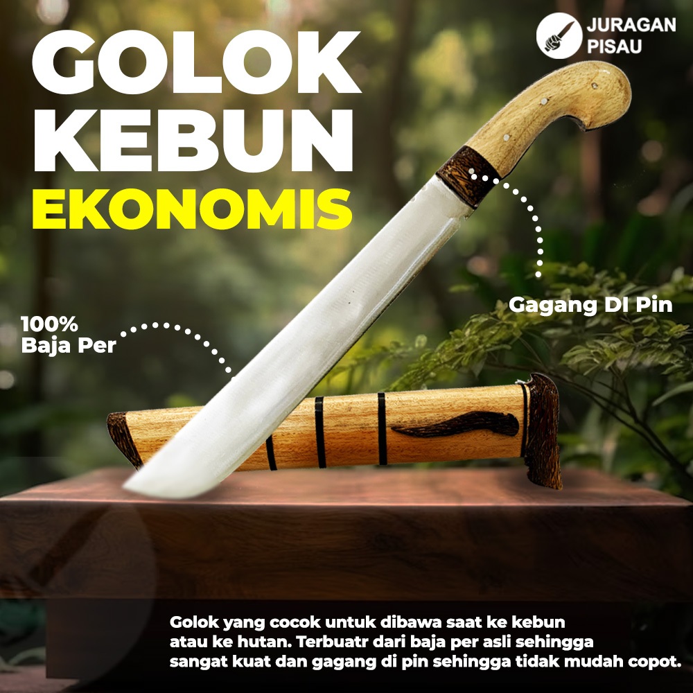 Jual GOLOK Kebun Ekonomis Juragan Pisau Bahan Baja Premium Shopee