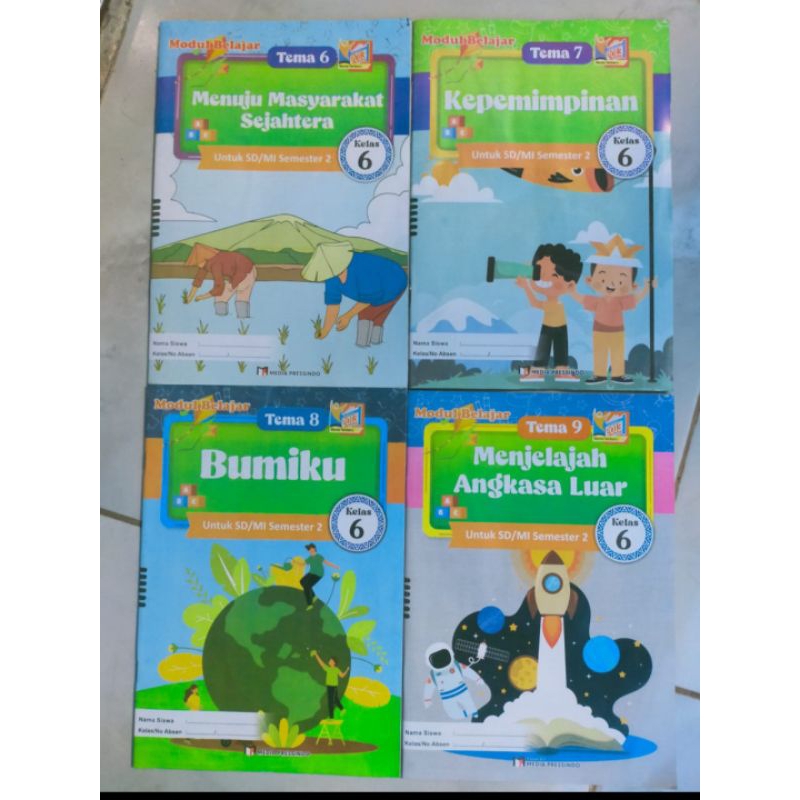 Jual 1 Paket LKS Modul Pengayaan Tematik SD Kelas 6 Tema 6 7 8 9