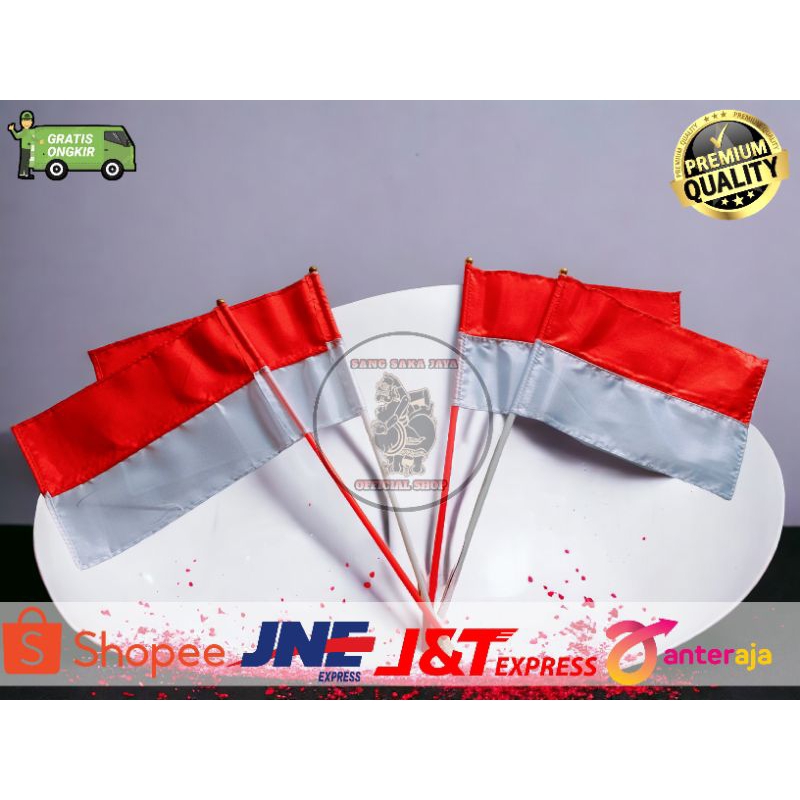 Jual BENDERA TANGAN MERAH PUTIH BENDERA IRING IRINGAN BENDERA KECIL