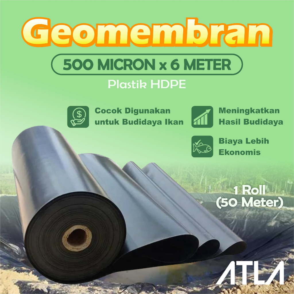 Jual Plastik Geomembran 6 Meter Hitam Plastic Geomembrane HDPE Terpal