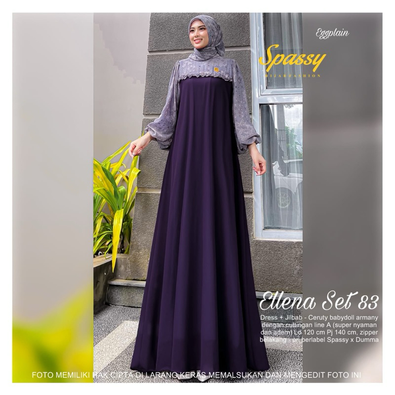 Jual Ellena Set Gamis Jilbab Original Spassy X Dumma Shopee Indonesia