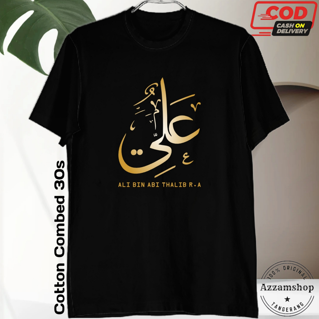 Jual Ali Bin Abi Thalib Kaos Baju Dakwah Pria Islami Distro Polos