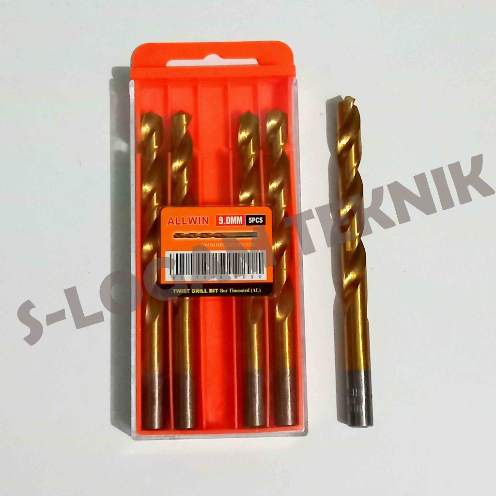 Jual Mata Bor Besi Kayu HSS Tin Coated 9mm ALLWIN Kuning 9 Mm Shopee