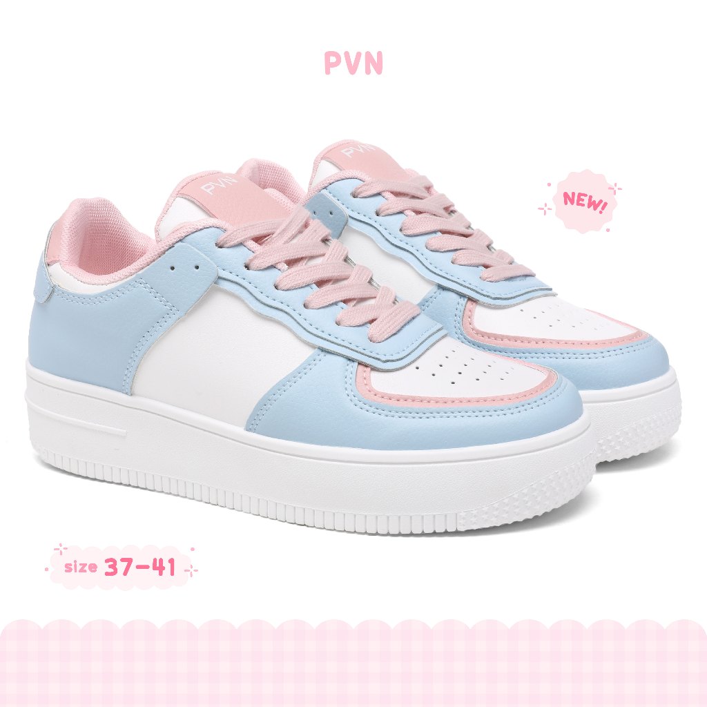 Jual PVN Hana Sepatu Wanita Sneakers Sport Shoes Blueberry 323 Shopee