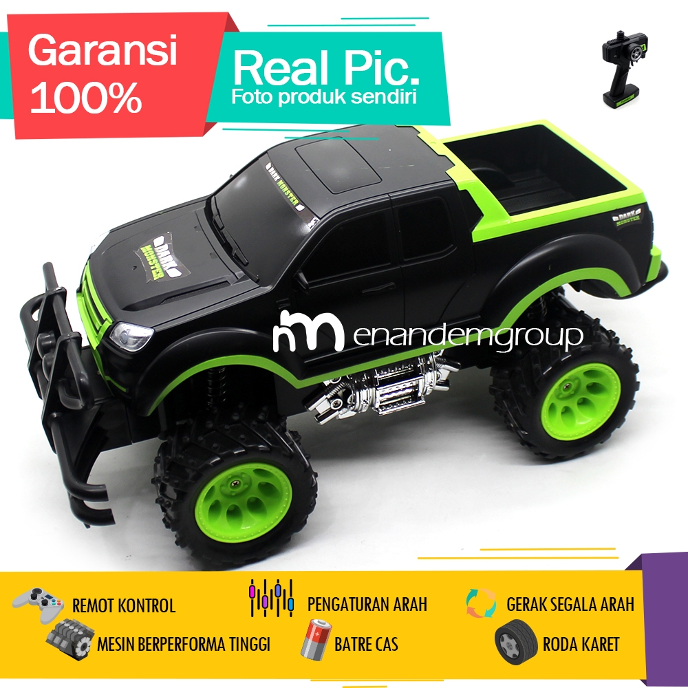 Jual Mainan Mobil Remot Kontrol Rc Jeep Offroad Jumbo Dark Monster