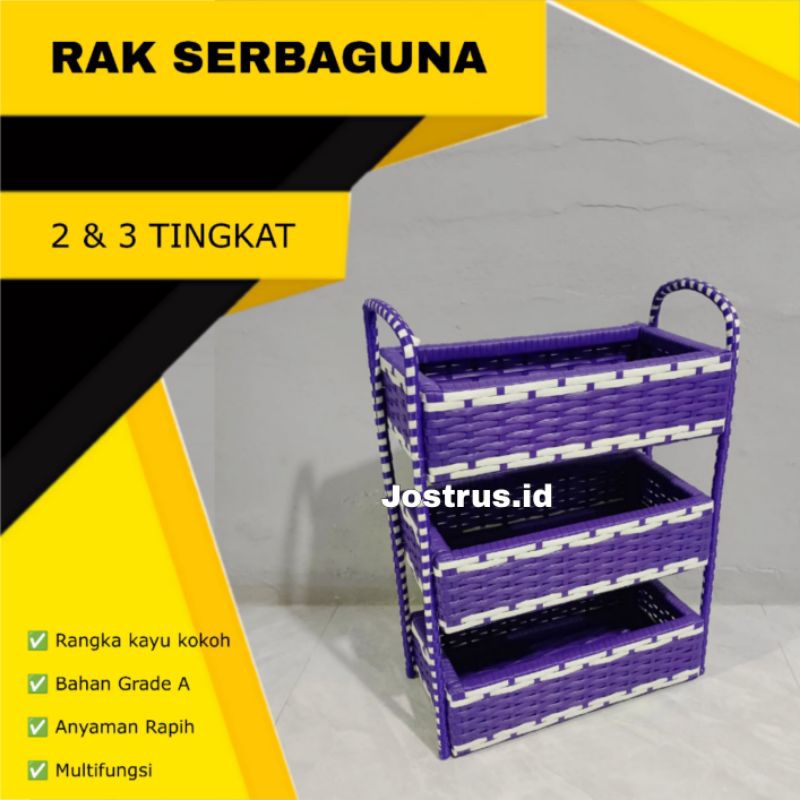 Jual Rak Serbaguna Tempat Bumbu Dapur Keranjang Susun Tingkat Wadah