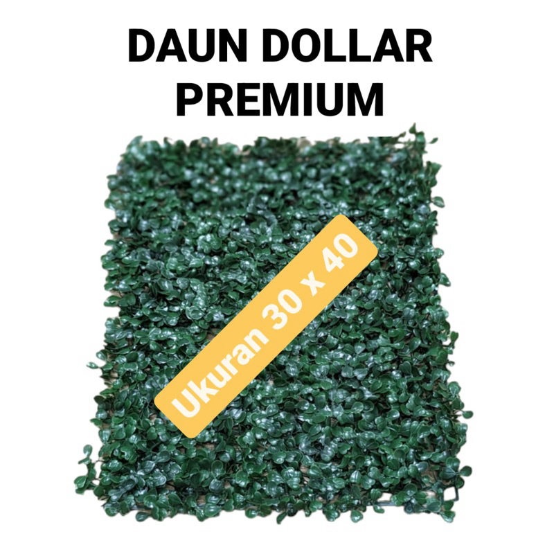 Jual DAUN DOLLAR PREMIUM UKURAN 30 X 40 DAUN SINTETIS DAUN SINTETIK