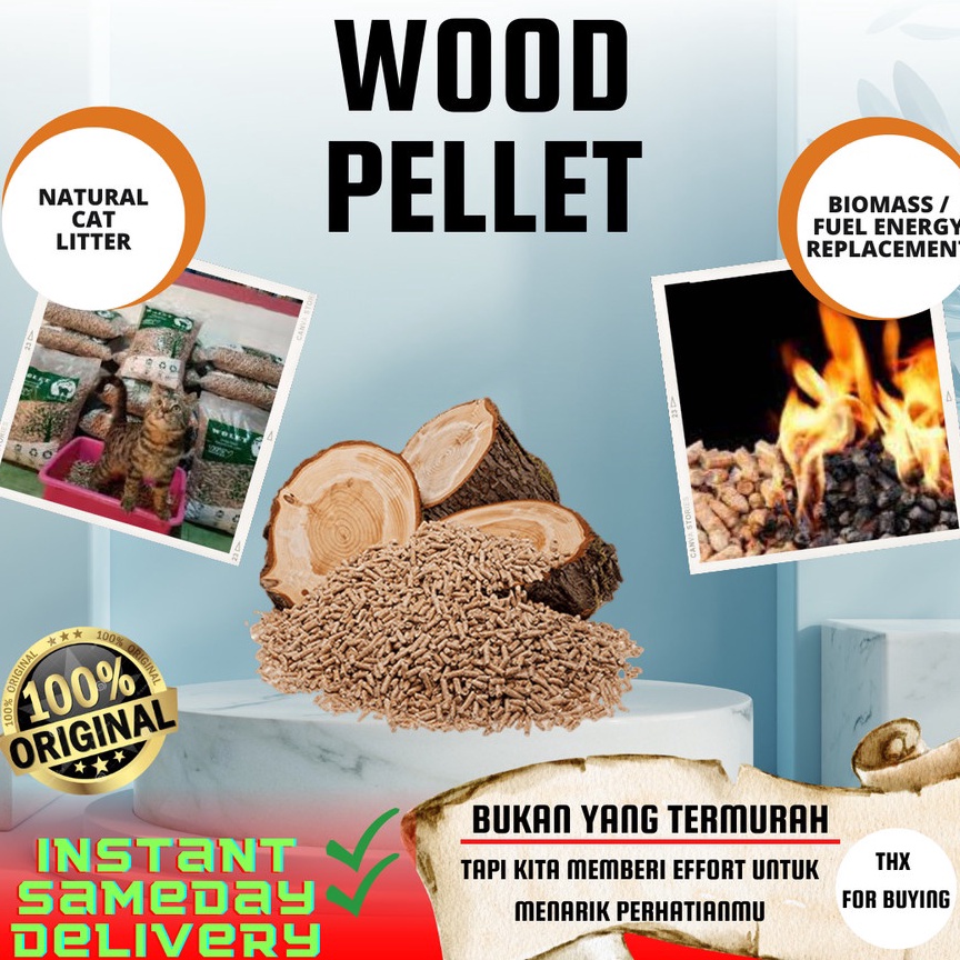 Jual Sangat Nyaman Wood Pelet Kayu Alas Kandang Hewan 25 Kg Wood Pellet