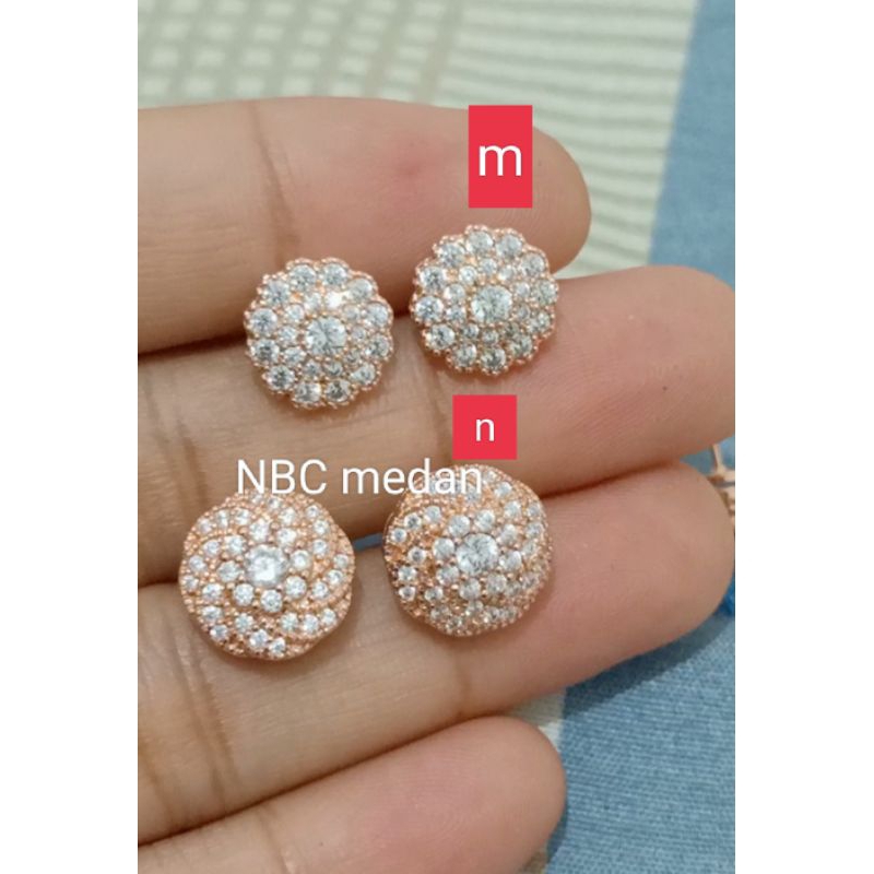 Jual Anting Diamond Titanium Replika Berlian Bintang Laut Juntai Mewah