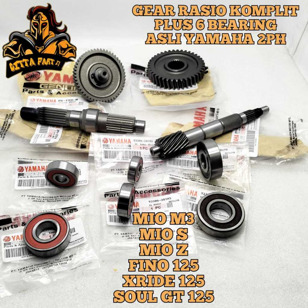 Jual Original Yamaha Gigi Gear Rasio Set Komplit Macam Plus Bearing